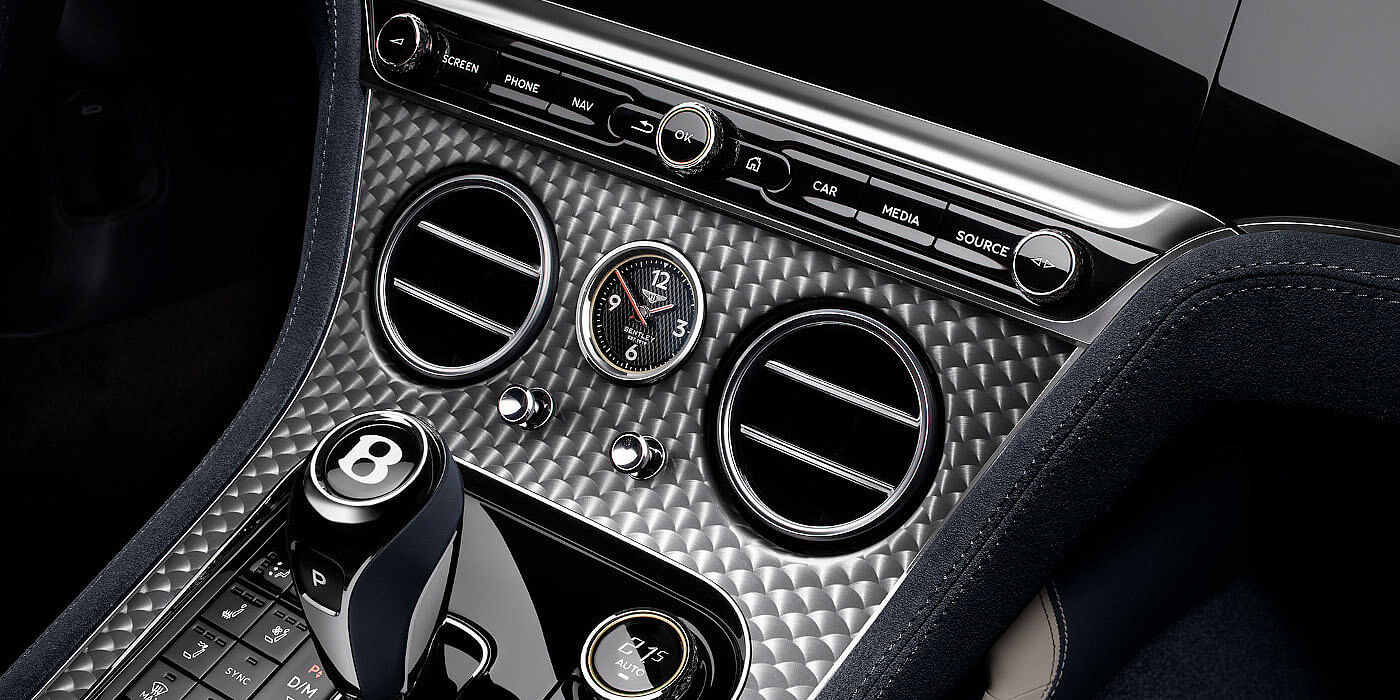 Bentley Maastricht Bentley Continental GTC Speed convertible front interior engine spin veneer detail