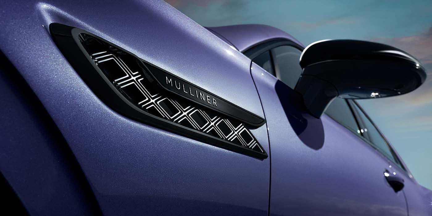 Bentley Maastricht Bentley Flying Spur Mulliner in Tanzanite Purple paint with Blackline Specification wing vent